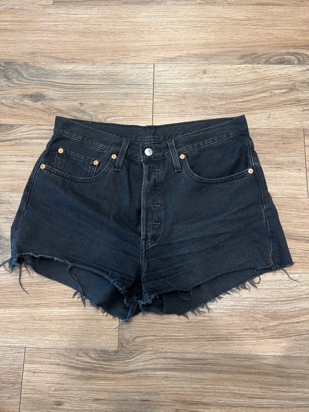 Levi’s 501 Black Denim Cutoff Shorts